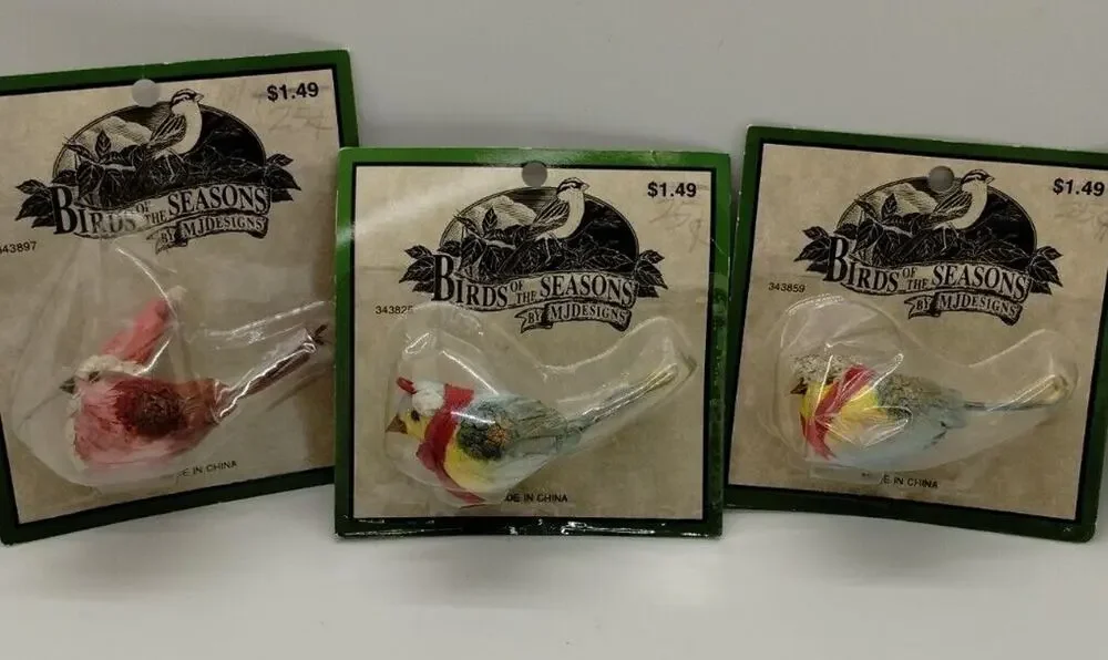 Birds of the Season by MJ Designs Paper Mache